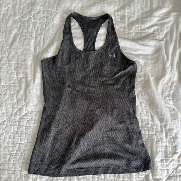 Women's HeatGear® Armour Racer Tank Grey Slate Color Womens Size XS - Picture 1 of 9